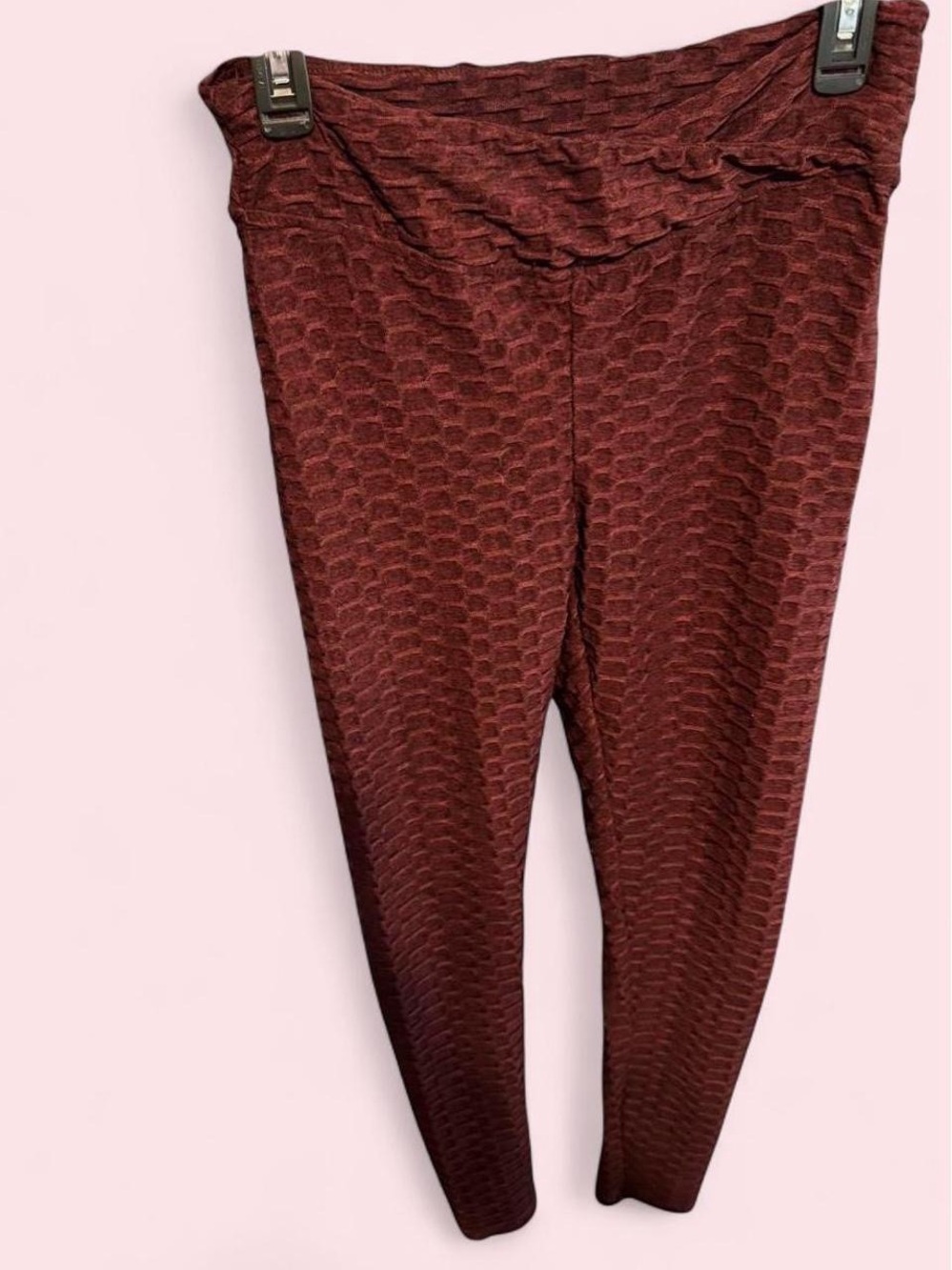 Two pairs of Faded Rose Textured High-Waist Leggings